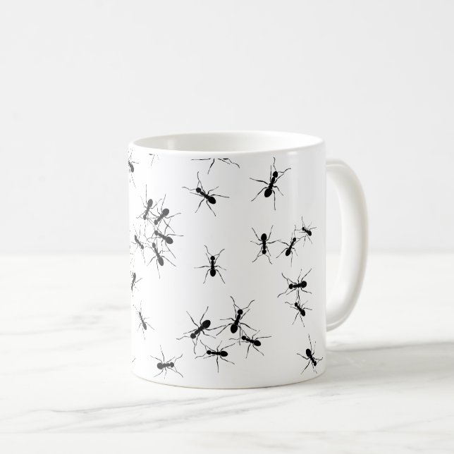 Fun Busy Ants Design Coffee Mug (Front Right)