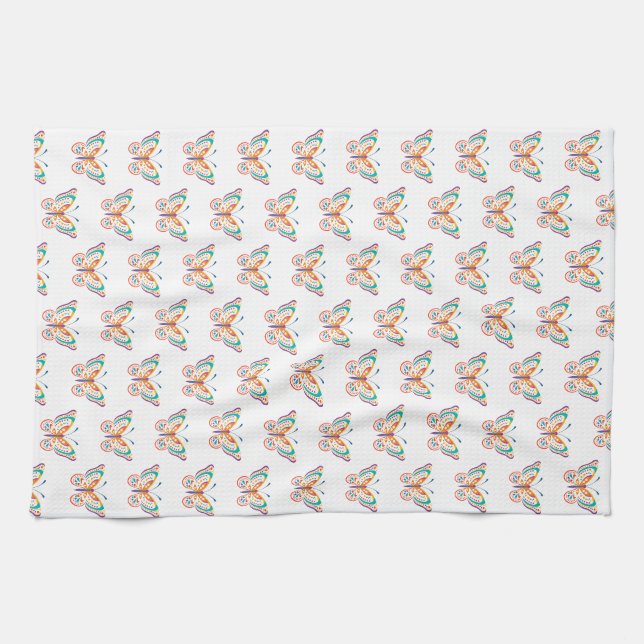 Fun Butterfly Tea Towel (Horizontal)