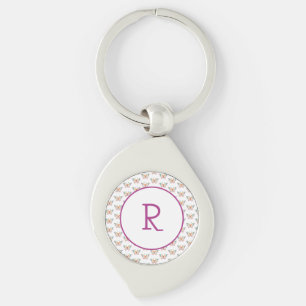 Fun Butterfly with Initial Key Ring