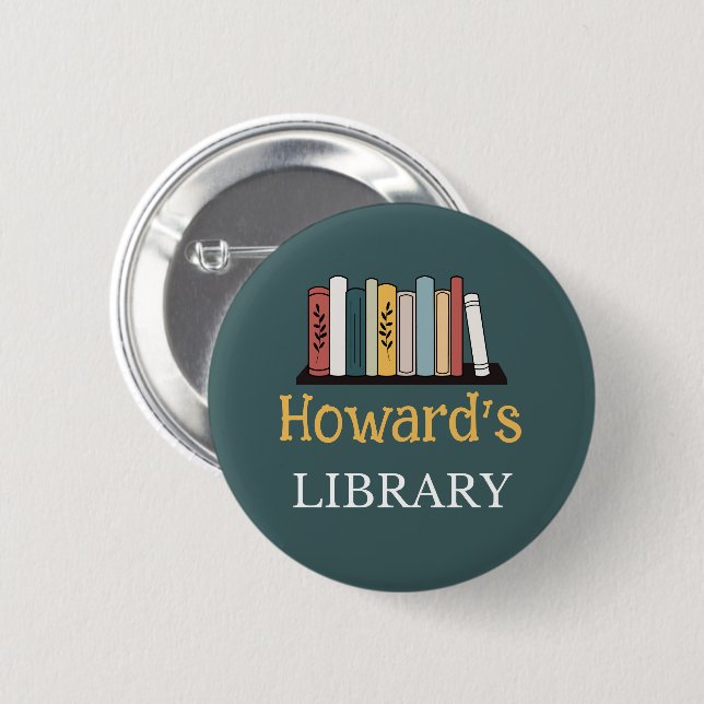 FUN! Button - Library -  Personalised - Add Name (Front & Back)