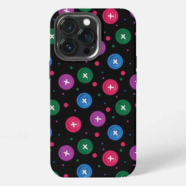 Fun Buttons & Dots iPhone Case (Back)