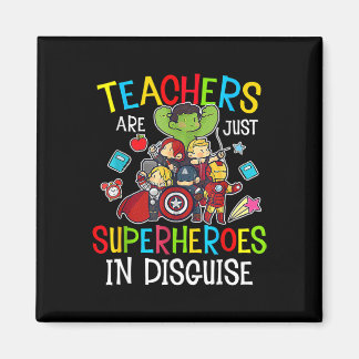 Fun Byck To School Teachers Are Superheroes Gifts  Magnet
