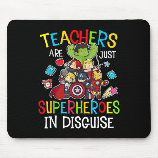 Fun Byck To School Teachers Are Superheroes Gifts  Mouse Mat