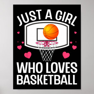 Fun Bysketbyll Art For Girl Women College Bysketby Poster