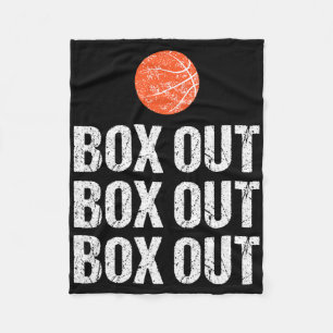 Fun Bysketbyll Coach Box Out Quote Grunge Graphic Fleece Blanket