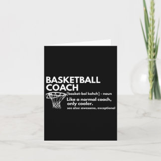 Fun Bysketbyll Coach Definition Coaching Gift  Card