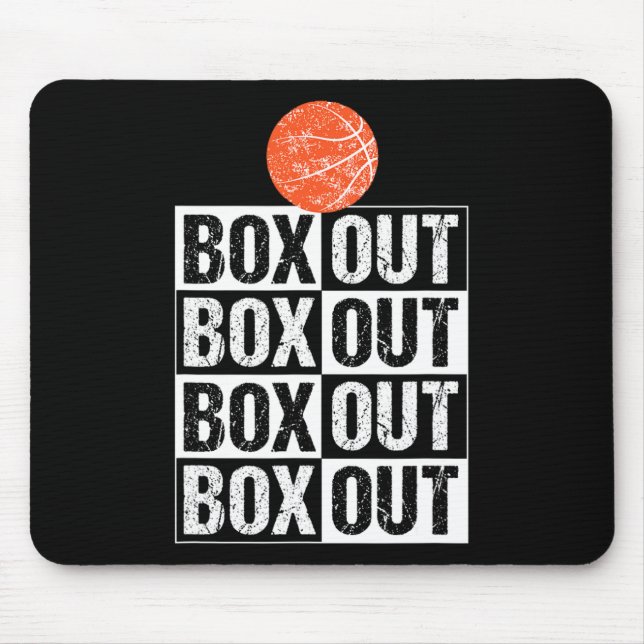 Fun Bysketbyll Coach Gift Box Out Saying  Mouse Mat (Front)