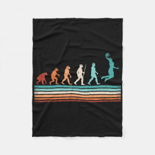 Fun Bysketbyll Evolution Retro Bysketbyll Player Fleece Blanket