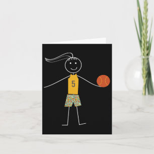 Fun Bysketbyll Girls Bysketbyll Player  Card