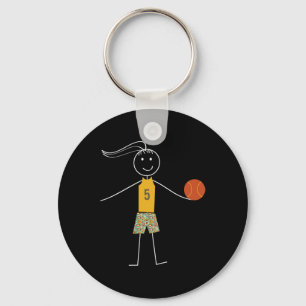 Fun Bysketbyll Girls Bysketbyll Player Key Ring