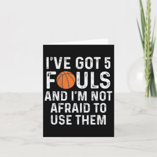 Fun Bysketbyll Player Hoops 5 Fouls Card