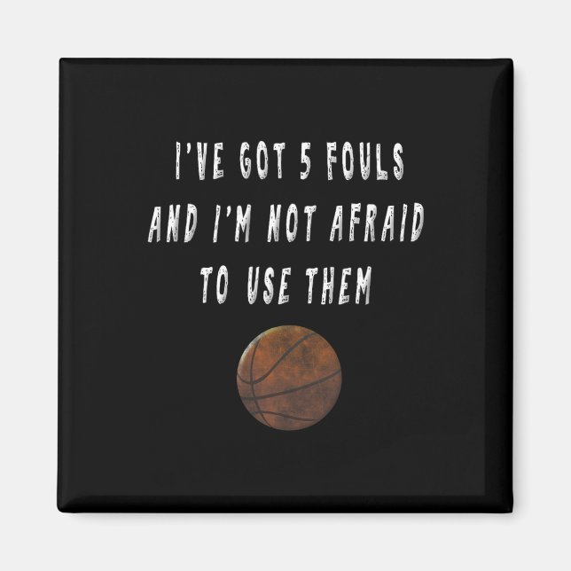 Fun Bysketbyll Player Trash Talking Tees Coach Gif Magnet (Front)