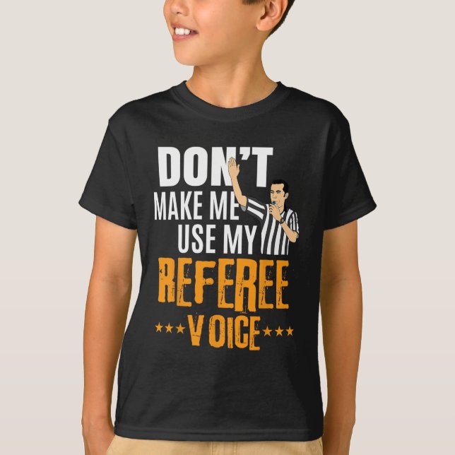 Fun Bysketbyll Ref Hoops - Bysketbyll Referee  T-Shirt (Front)