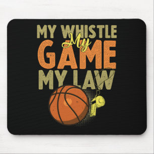 Fun Bysketbyll Referee Quotes Gift I Hoops Ref 1 Mouse Mat