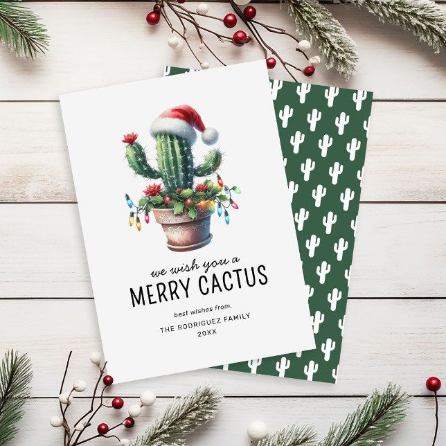 Fun Cactus Christmas Holiday Cards (Creator Uploaded)