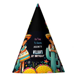 fun cactus cute uno taco first fiesta 1st Birthday Party Hat