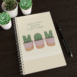 Fun Cactus Mum Custom Succulent Plant Planner<br><div class="desc">Add your name to this useful weekly/monthly planner. Suitable for all plant parent that love cacti. Design features 3 digitally grown cacti in pink and copper planters.</div>