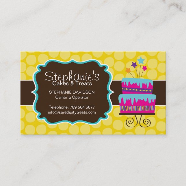 Fun Cake Bakery Business Card (Front)
