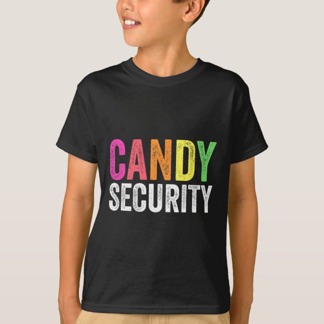 Fun Candy Security Halloween Costume  T-Shirt (Front)