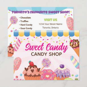 Fun Candy Shop Flyer Postcard