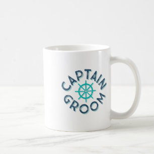 Fun Captain Groom Nautical Wedding Matching Bride  Coffee Mug