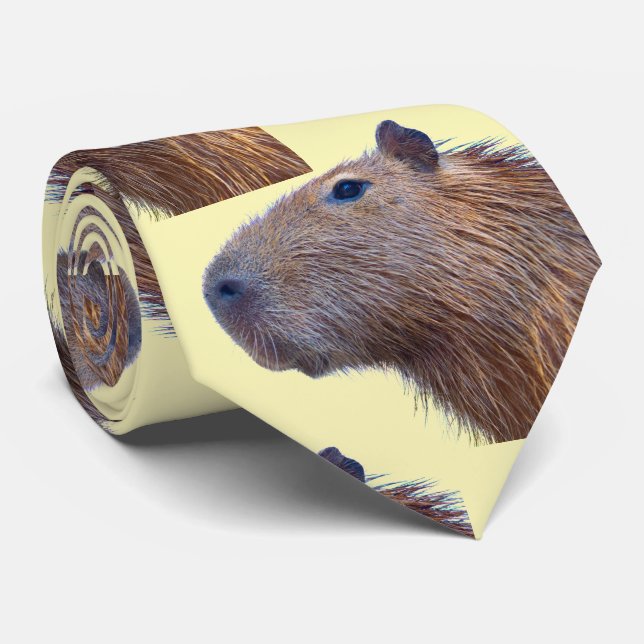 Fun Capybara Neck Tie (Rolled)