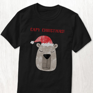 Fun Capybara Personalised Christmas T-Shirt