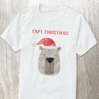 Fun Capybara Personalised Christmas T-Shirt