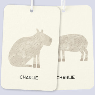 Fun Capybara Personalised Name Car Air Freshener