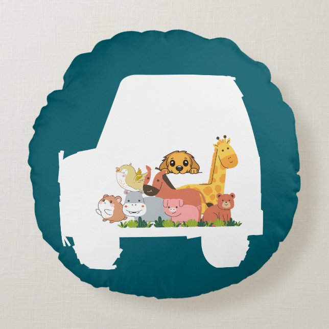 Fun car round cushion (Front)