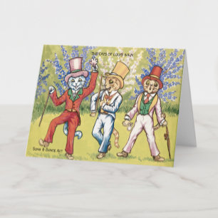 Fun Card with Cats of Louis Wain Song & Dance Act
