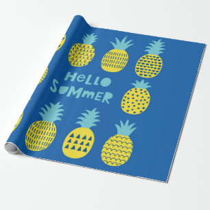 Fun card with pineapples. wrapping paper