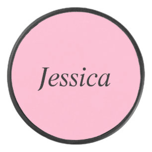 Fun Carnation Pink Hockey Puck