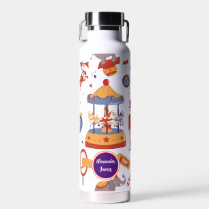 Fun Carnival Kids' Birthday Circus Pattern Clown Water Bottle