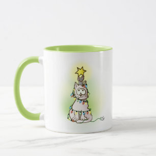 Fun Cartoon Cat and Mouse Christmas Decorations  Mug