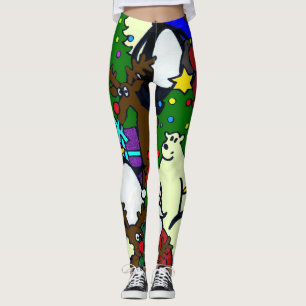 Fun Cartoon Christmas Animal Women's Leggings