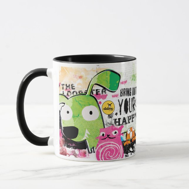 Fun cartoon coffee mug to share with friends (Left)