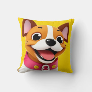 Fun Cartoon Dog Cute Pet Lover Home Décor Gift Cushion