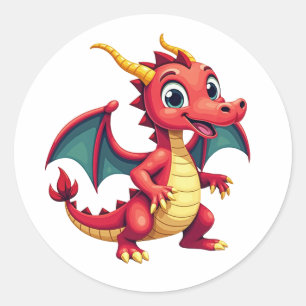 Fun Cartoon Dragon Sticker