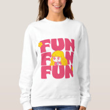 Fun Cartoon Girl Women's Sweatshirt