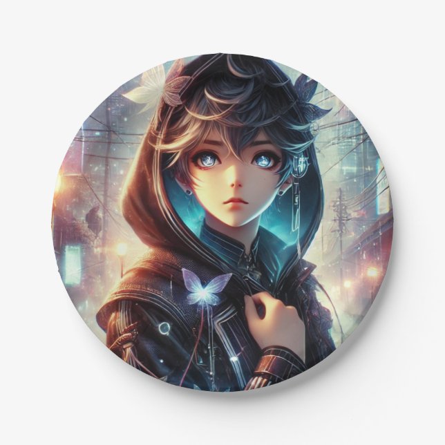 Fun cartoon images  paper plate (Front)