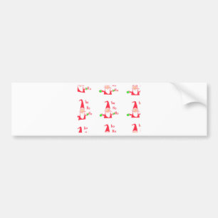  Fun Cartoon Mouse Santa Collection. Bumper Sticker