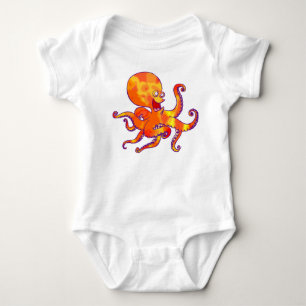 Fun Cartoon Octopus Baby Clothing Bodysuit