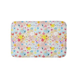 fun cartoon pattern bath mat