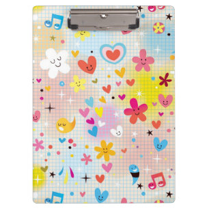 fun cartoon pattern clipboard