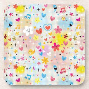 fun cartoon pattern coaster