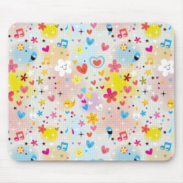 fun cartoon pattern mouse mat (Front)