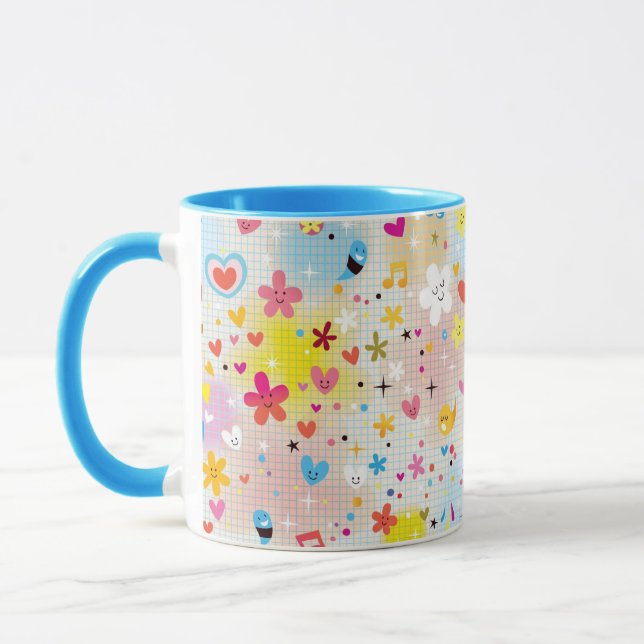 fun cartoon pattern mug (Left)