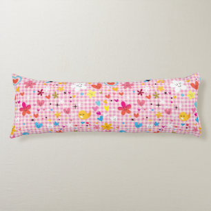 fun cartoon pattern pink body cushion