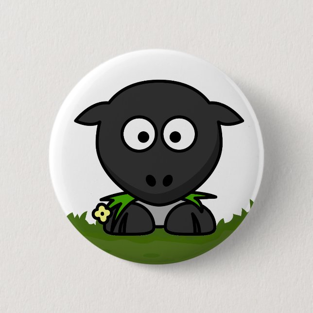 Fun Cartoon Round Sheep 6 Cm Round Badge (Front)
